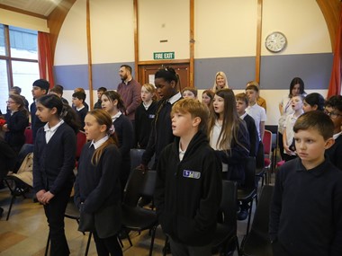 KS2 Christmas carol service at the Methodist Church.